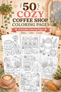 50 Cozy Coffee Shop Coloring Pages – Printable PDF